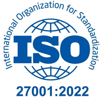 ISO 27001:2022 certification badge